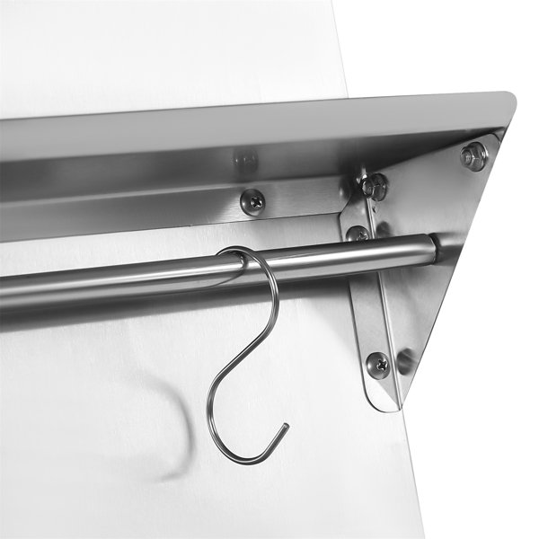 Prep & Savour Stainless Steel Backsplash Silver Splash Plate for Range